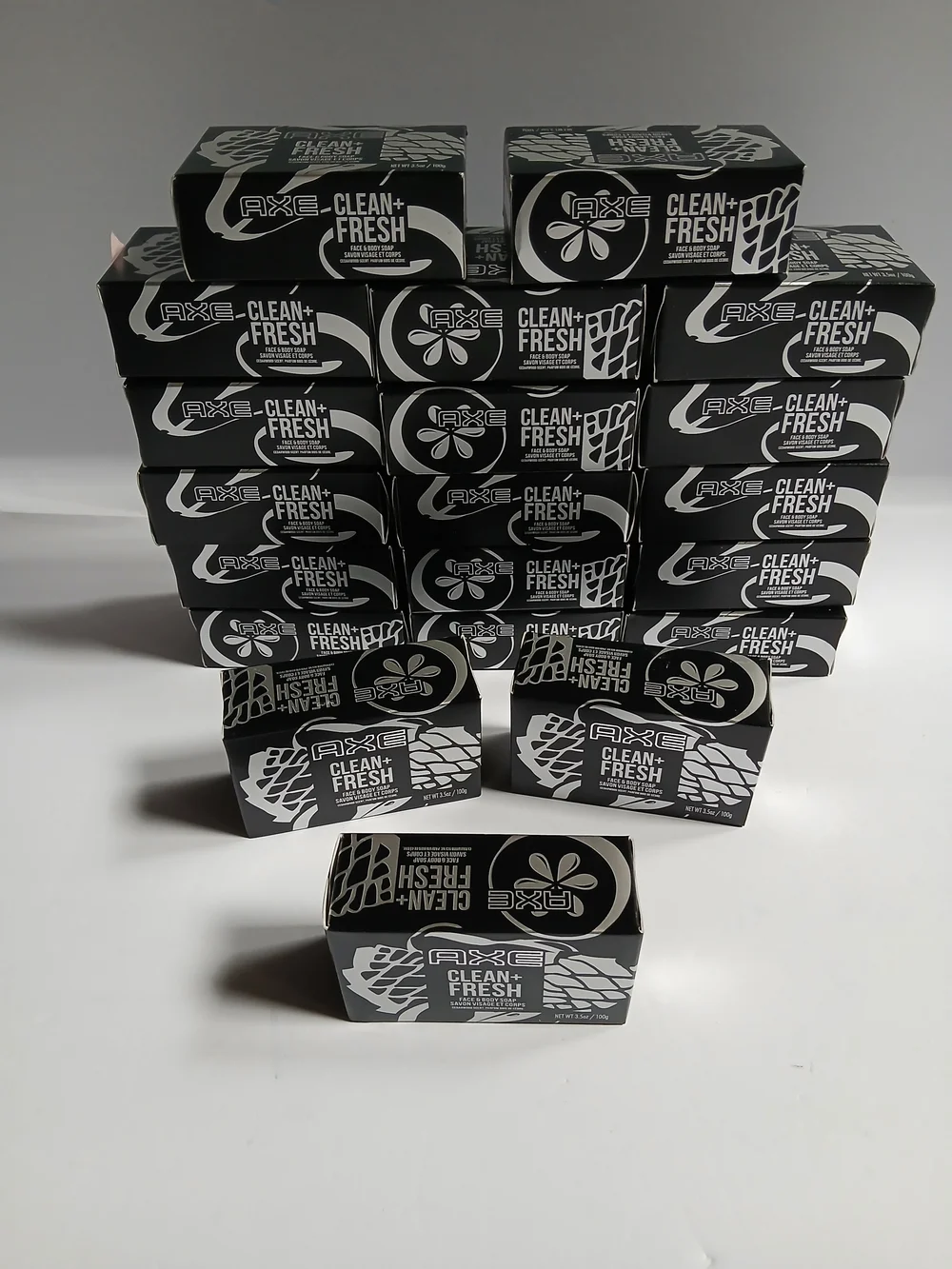 NEW! Lot Of 20 Bars Of Axe Clean & Fresh Face & Body Soap 3.5oz Each Cedarwood